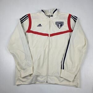 Sao Paulo FC Jacket Mens Large SPFC Adidas Soccer Brazil Climalite Football